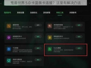 魔兽世界 5.0 卡蓝条卡连接？这里有解决办法