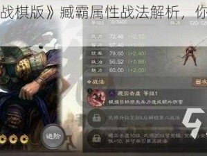 《三国志战棋版》臧霸属性战法解析，你想知道的都在这里