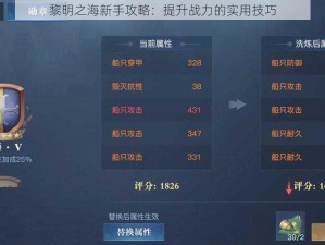 黎明之海新手攻略：提升战力的实用技巧