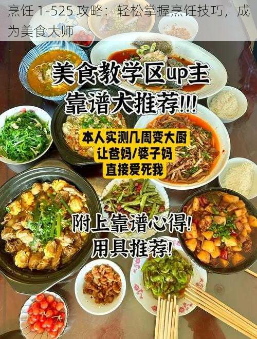 烹饪 1-525 攻略：轻松掌握烹饪技巧，成为美食大师