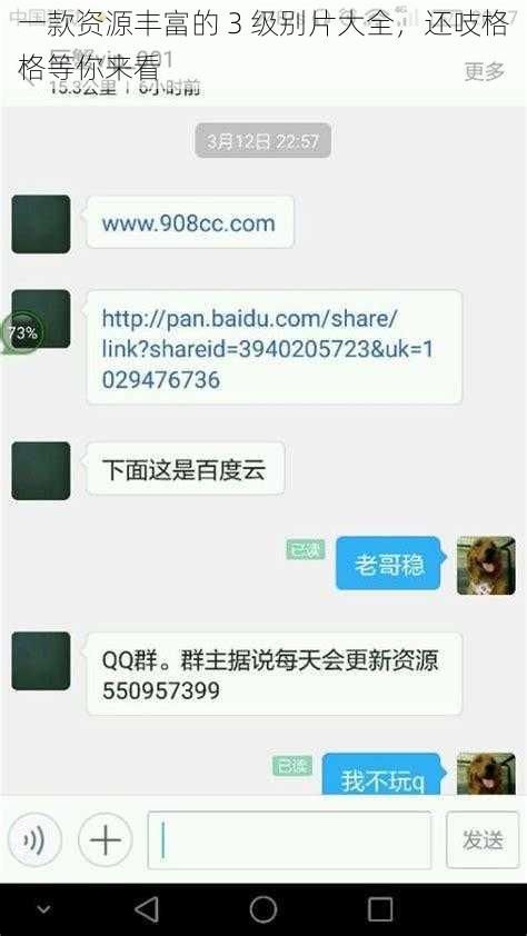 一款资源丰富的 3 级别片大全，还吱格格等你来看