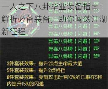 一人之下八卦毕业装备指南：解析必备装备，助你闯荡江湖新征程