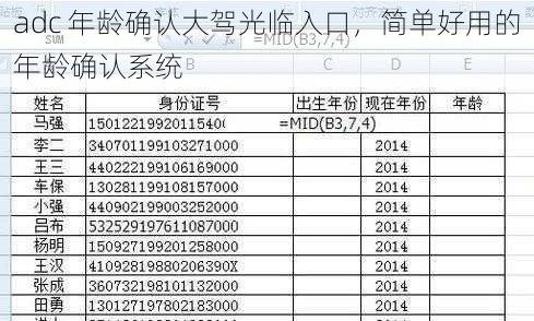 adc 年龄确认大驾光临入口，简单好用的年龄确认系统