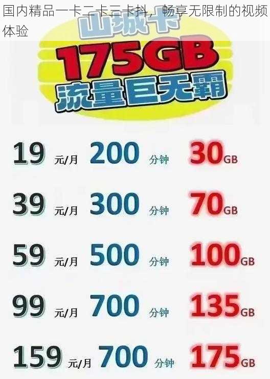 国内精品一卡二卡三卡抖，畅享无限制的视频体验