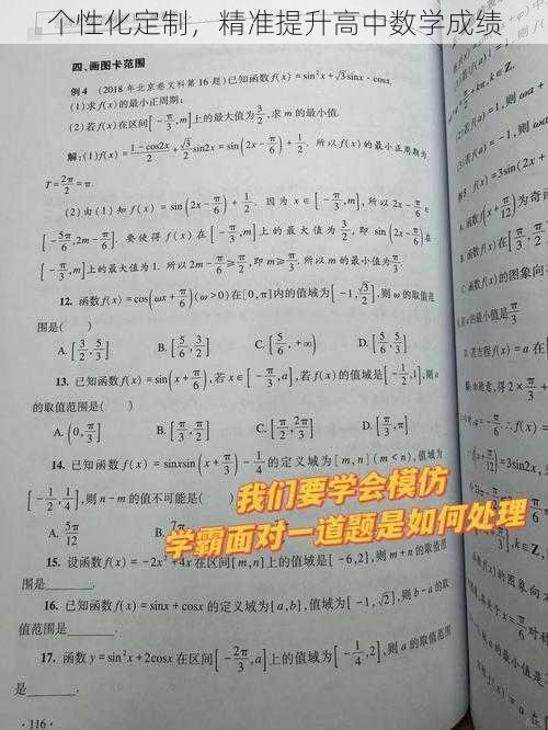 个性化定制，精准提升高中数学成绩