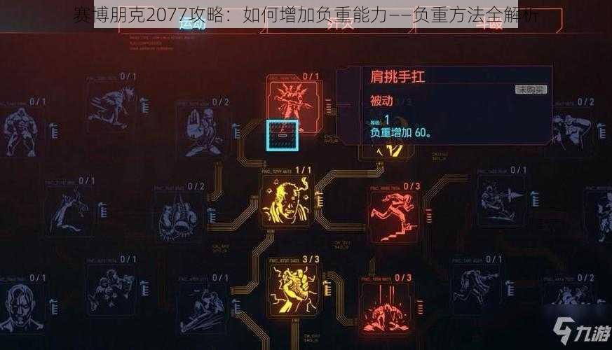 赛博朋克2077攻略：如何增加负重能力——负重方法全解析