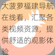 大菠萝福建导航在线看，汇聚各类视频资源，提供舒适的观影体验