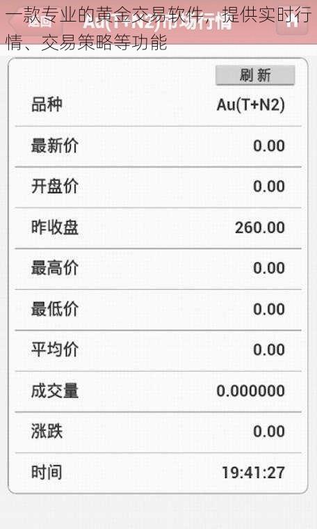 一款专业的黄金交易软件，提供实时行情、交易策略等功能