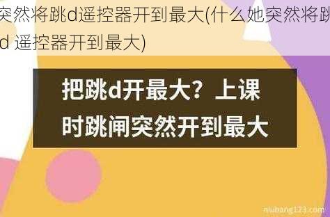 突然将跳d遥控器开到最大(什么她突然将跳 d 遥控器开到最大)