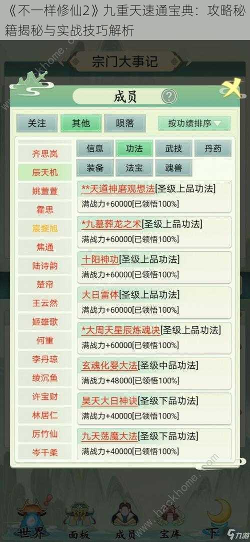 《不一样修仙2》九重天速通宝典：攻略秘籍揭秘与实战技巧解析