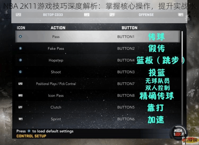 NBA 2K11游戏技巧深度解析：掌握核心操作，提升实战水平