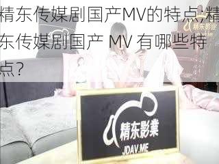 精东传媒剧国产MV的特点;精东传媒剧国产 MV 有哪些特点？