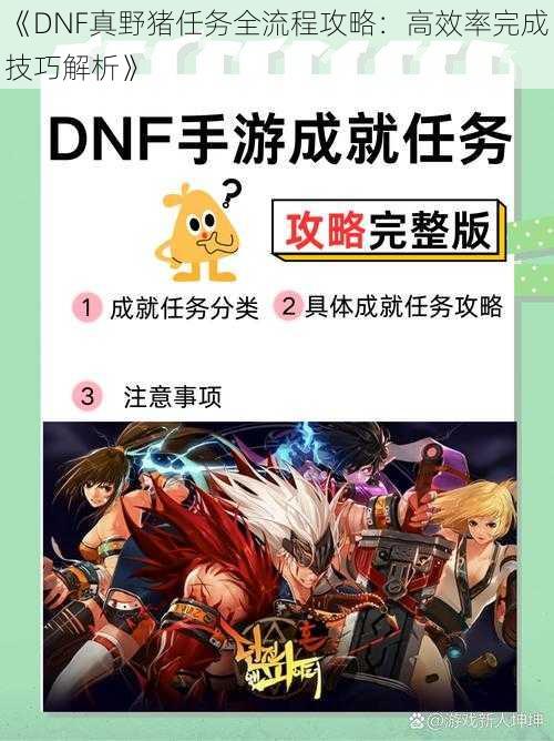 《DNF真野猪任务全流程攻略：高效率完成技巧解析》