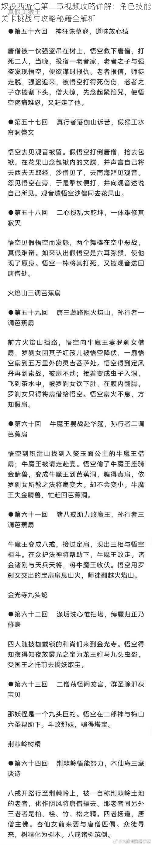 奴役西游记第二章视频攻略详解：角色技能关卡挑战与攻略秘籍全解析