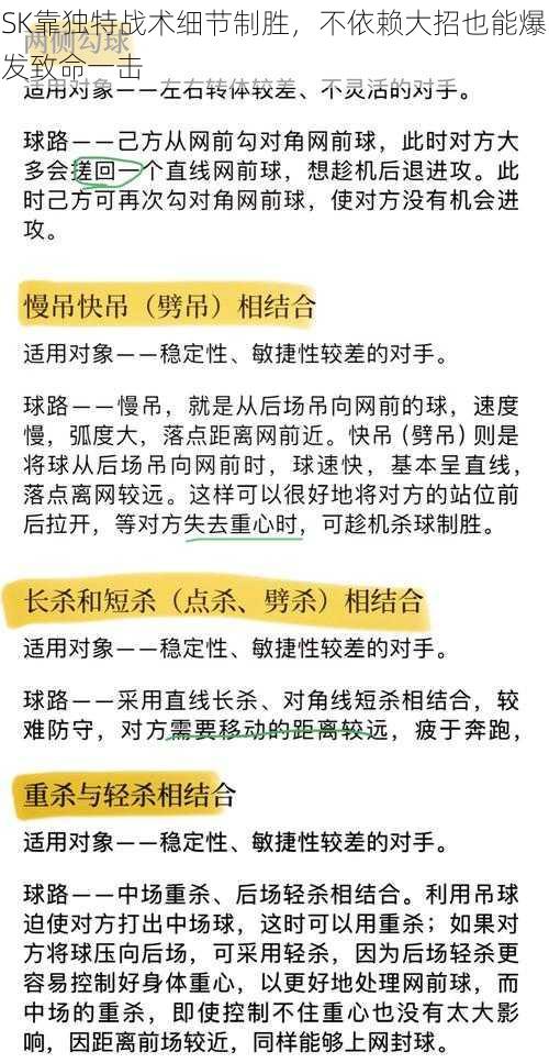 SK靠独特战术细节制胜，不依赖大招也能爆发致命一击