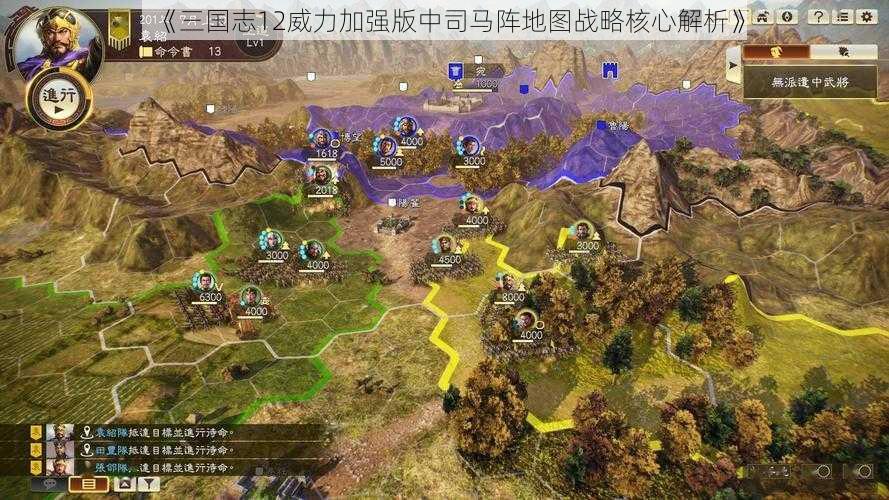 《三国志12威力加强版中司马阵地图战略核心解析》