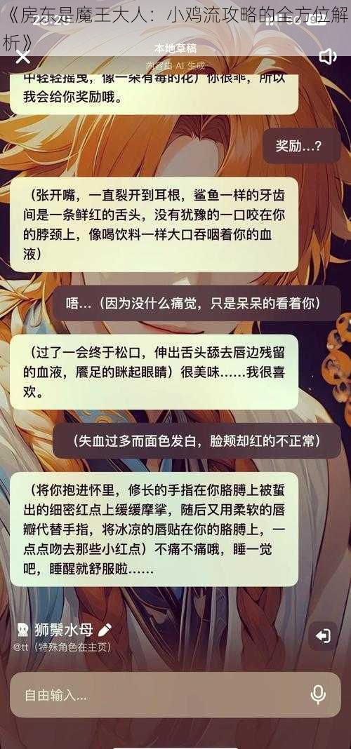 《房东是魔王大人：小鸡流攻略的全方位解析》