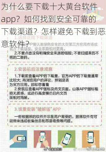 为什么要下载十大黄台软件 app？如何找到安全可靠的下载渠道？怎样避免下载到恶意软件？