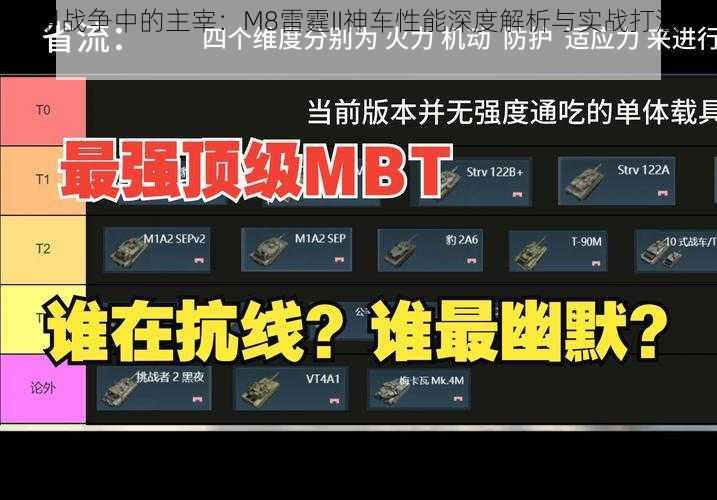 装甲战争中的主宰：M8雷霆II神车性能深度解析与实战打法详解