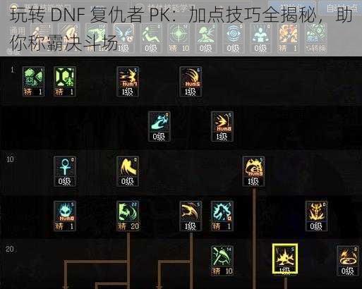 玩转 DNF 复仇者 PK：加点技巧全揭秘，助你称霸决斗场