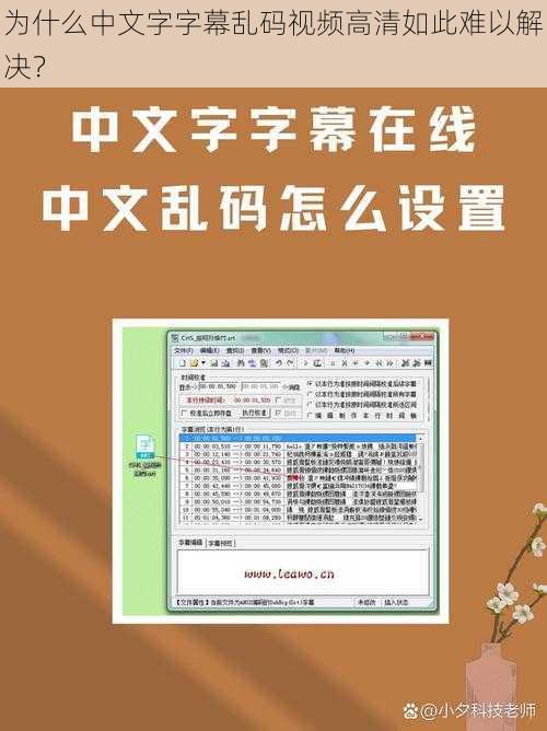 为什么中文字字幕乱码视频高清如此难以解决？