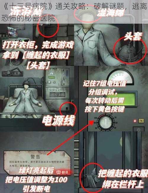 《十三号病院》通关攻略：破解谜题，逃离恐怖的秘密医院