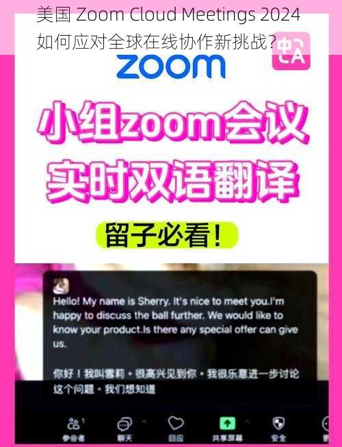 美国 Zoom Cloud Meetings 2024 如何应对全球在线协作新挑战？