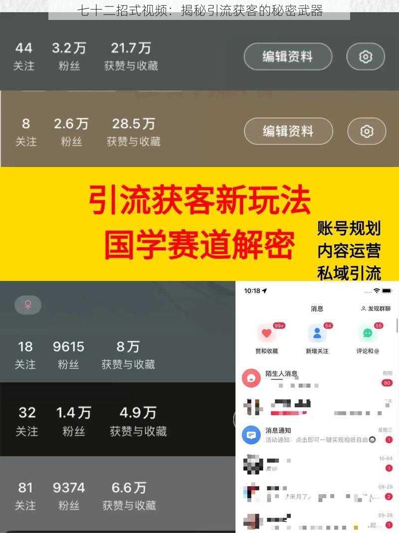 七十二招式视频：揭秘引流获客的秘密武器
