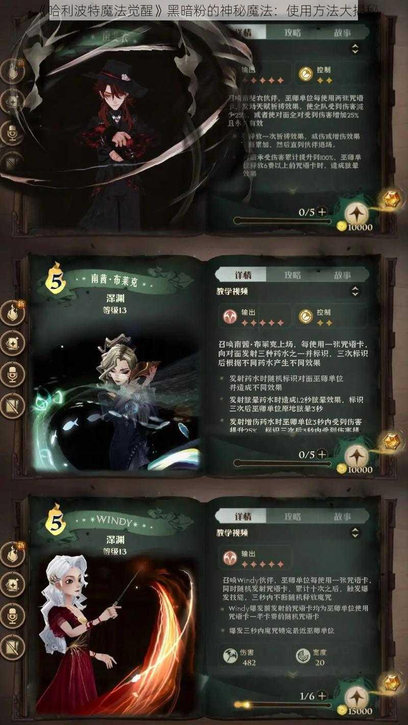 《哈利波特魔法觉醒》黑暗粉的神秘魔法：使用方法大揭秘