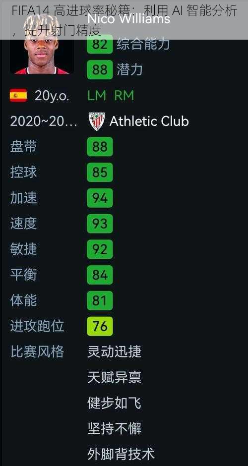 FIFA14 高进球率秘籍：利用 AI 智能分析，提升射门精度
