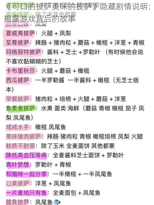 《可口的披萨美味的披萨》隐藏剧情说明：揭露游戏背后的故事