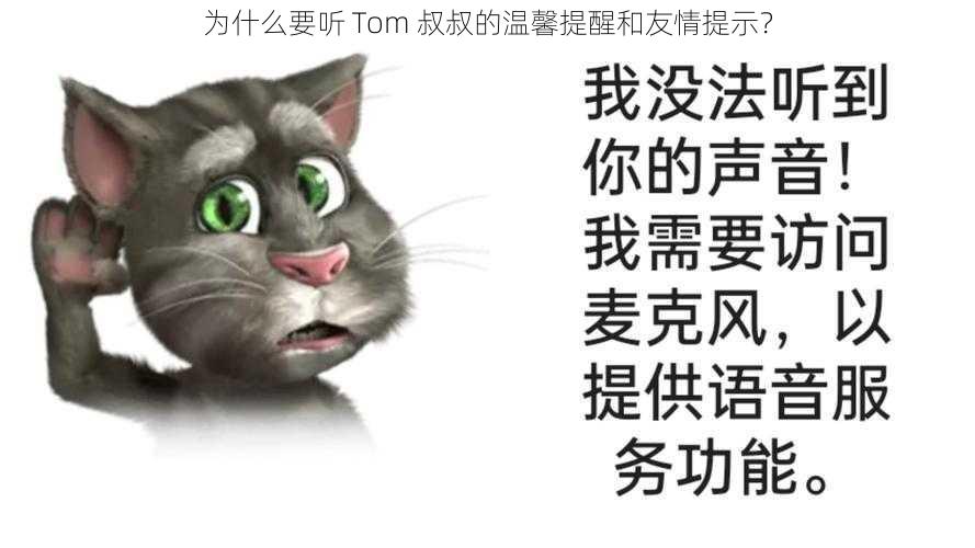 为什么要听 Tom 叔叔的温馨提醒和友情提示？