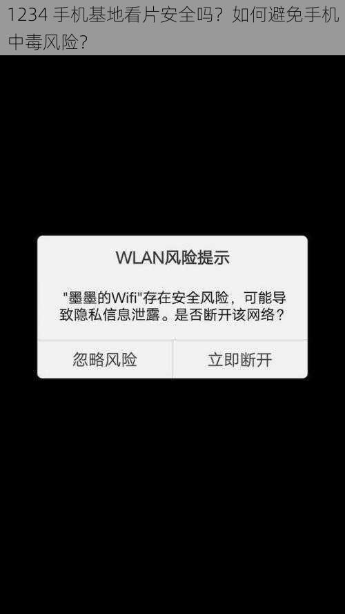 1234 手机基地看片安全吗？如何避免手机中毒风险？