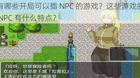 有哪些开局可以插 NPC 的游戏？这些游戏的 NPC 有什么特点？