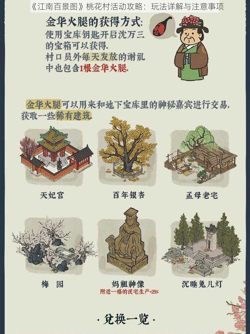 《江南百景图》桃花村活动攻略：玩法详解与注意事项