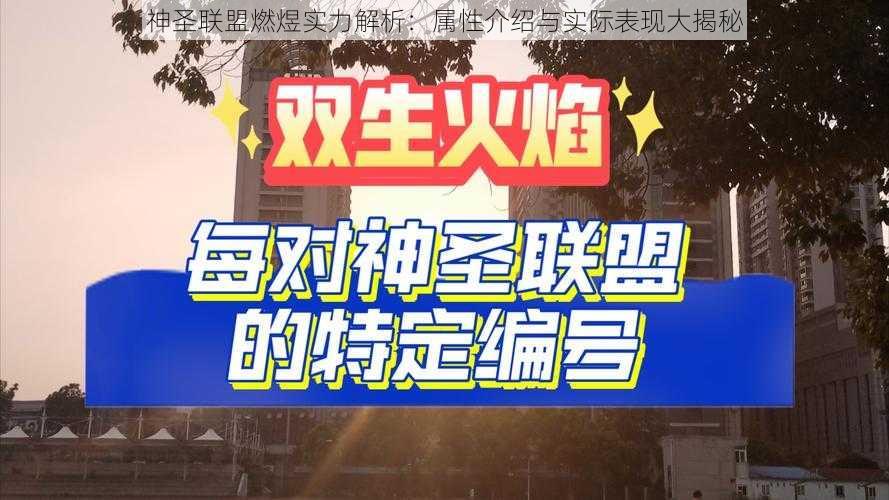 神圣联盟燃煜实力解析：属性介绍与实际表现大揭秘