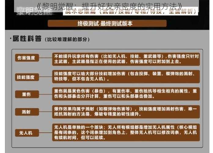 《黎明觉醒：提升好友亲密度的实用方法》