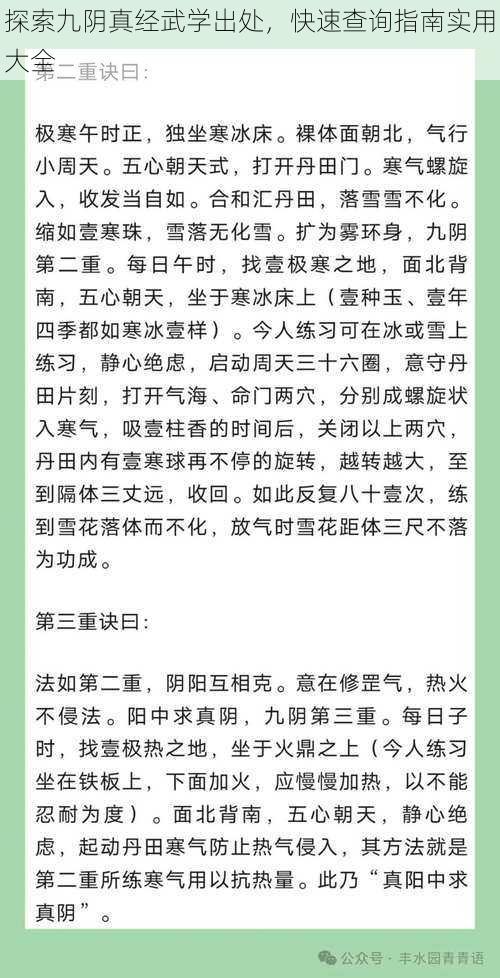 探索九阴真经武学出处，快速查询指南实用大全