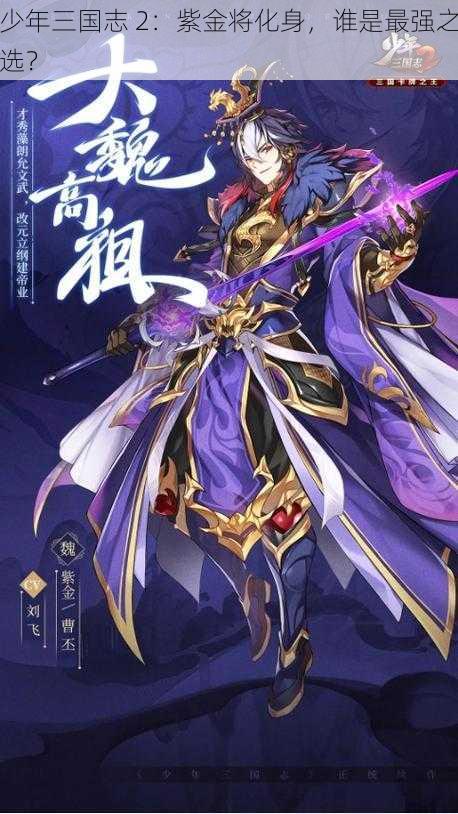 少年三国志 2：紫金将化身，谁是最强之选？